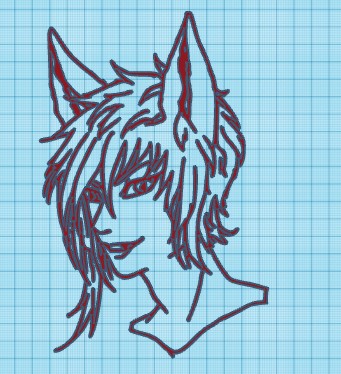 CUTE FOX BOY NEKO - WALL ART