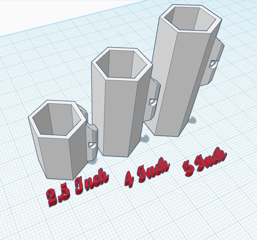 MMS Small Hex Containers 5in 4in 2 5in By Hellforge Actual MMS Small Hex Containers 5in 4in 2 5in By Hellforge Actual