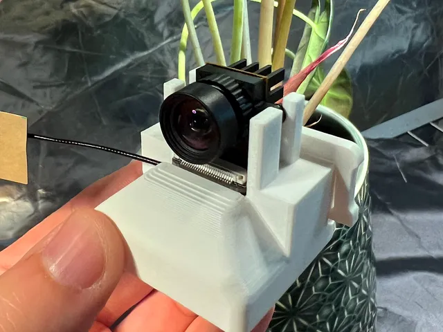 Plant Cam: esp32 camera case / mount (exotic plant timelapse camera)