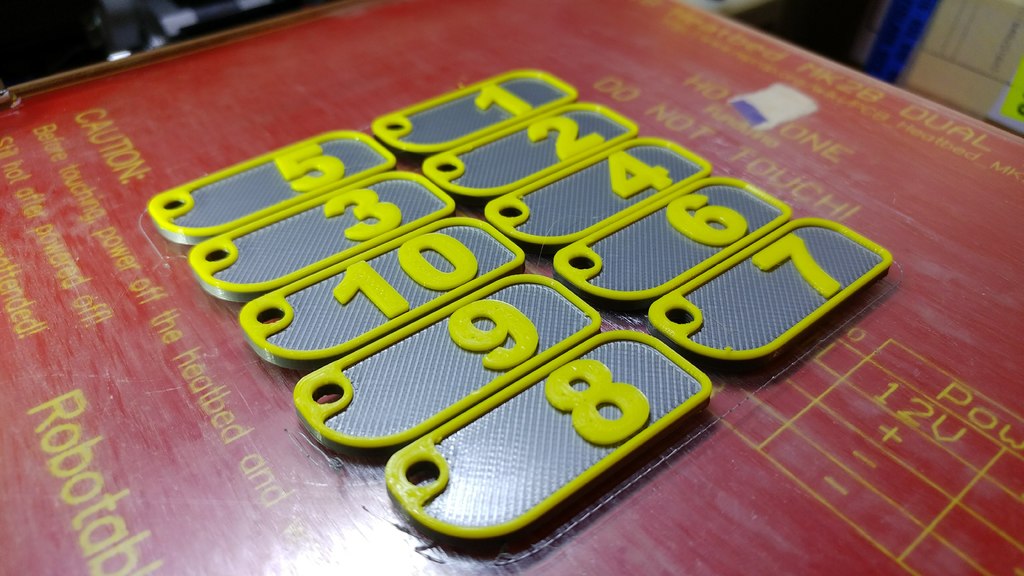 Keychain numbers 0-10