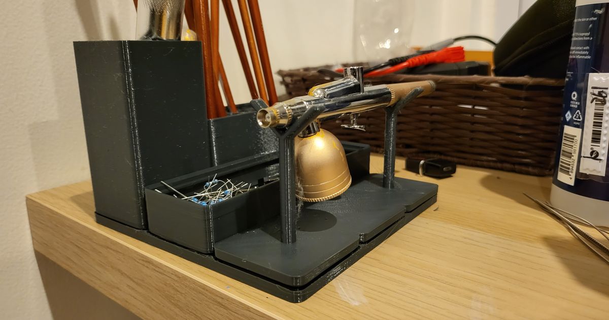Gridfinity Airbrush Holder by Blake Loring Download free STL model