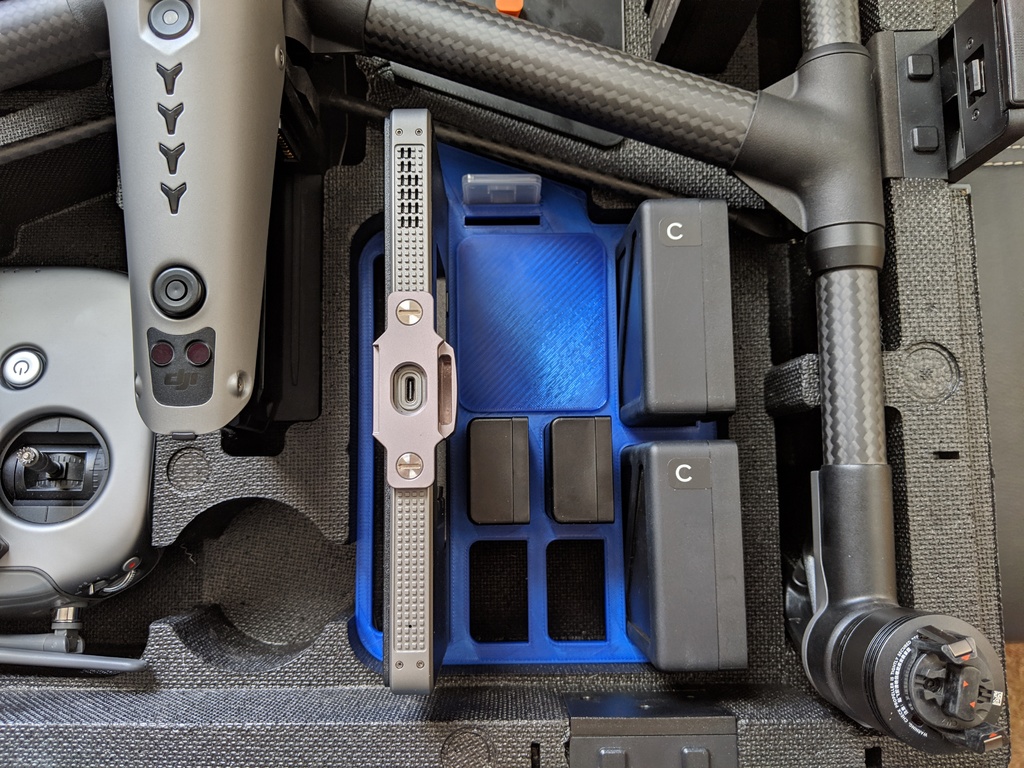 DJI Inspire 2 Case Insert for 7.85" & 5.5" CrystalSky and Battery Organizer