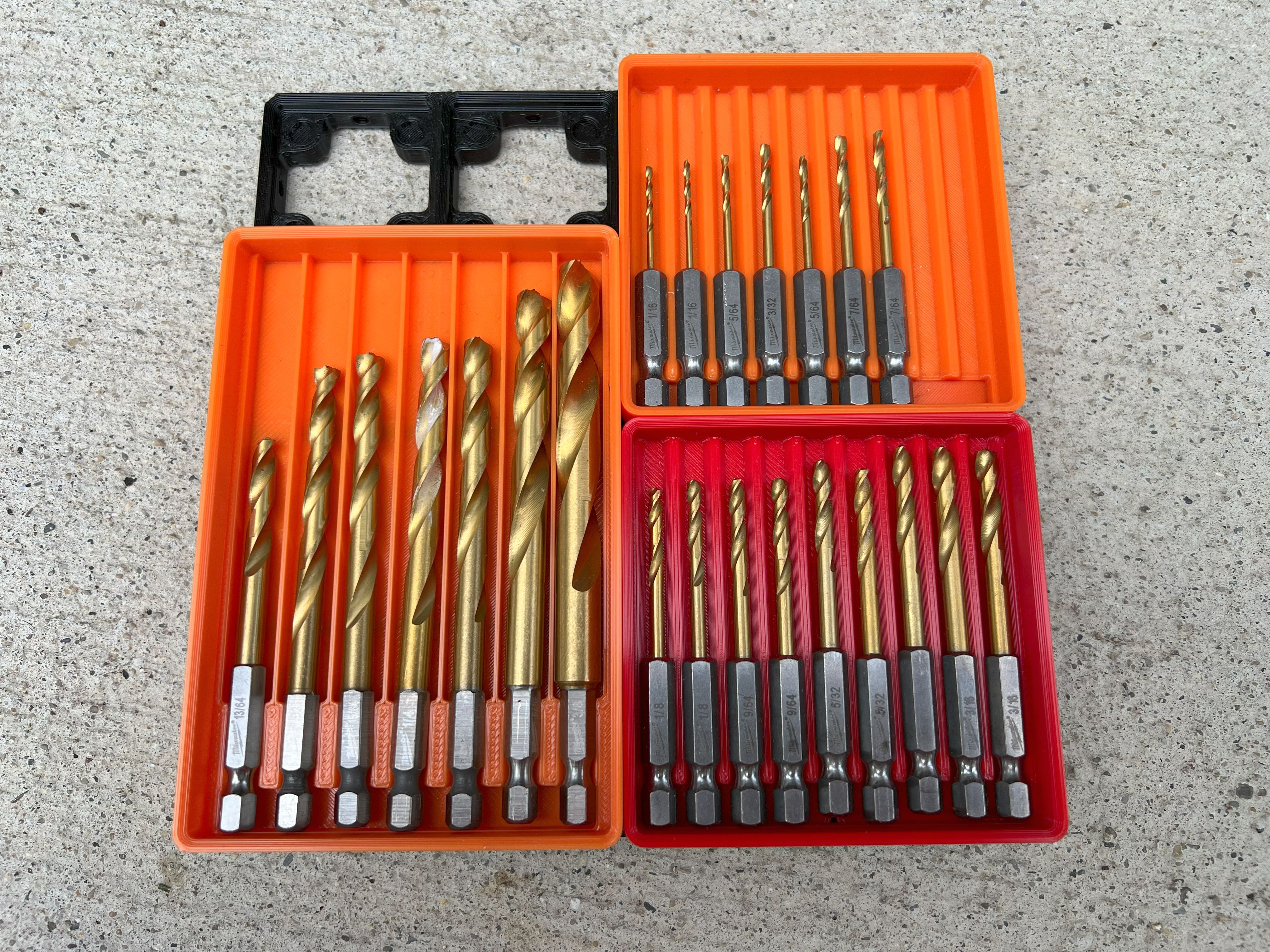 Miniatura 4 do modelo 3D Stackable Gridfinity Hex Drill Bit Holders