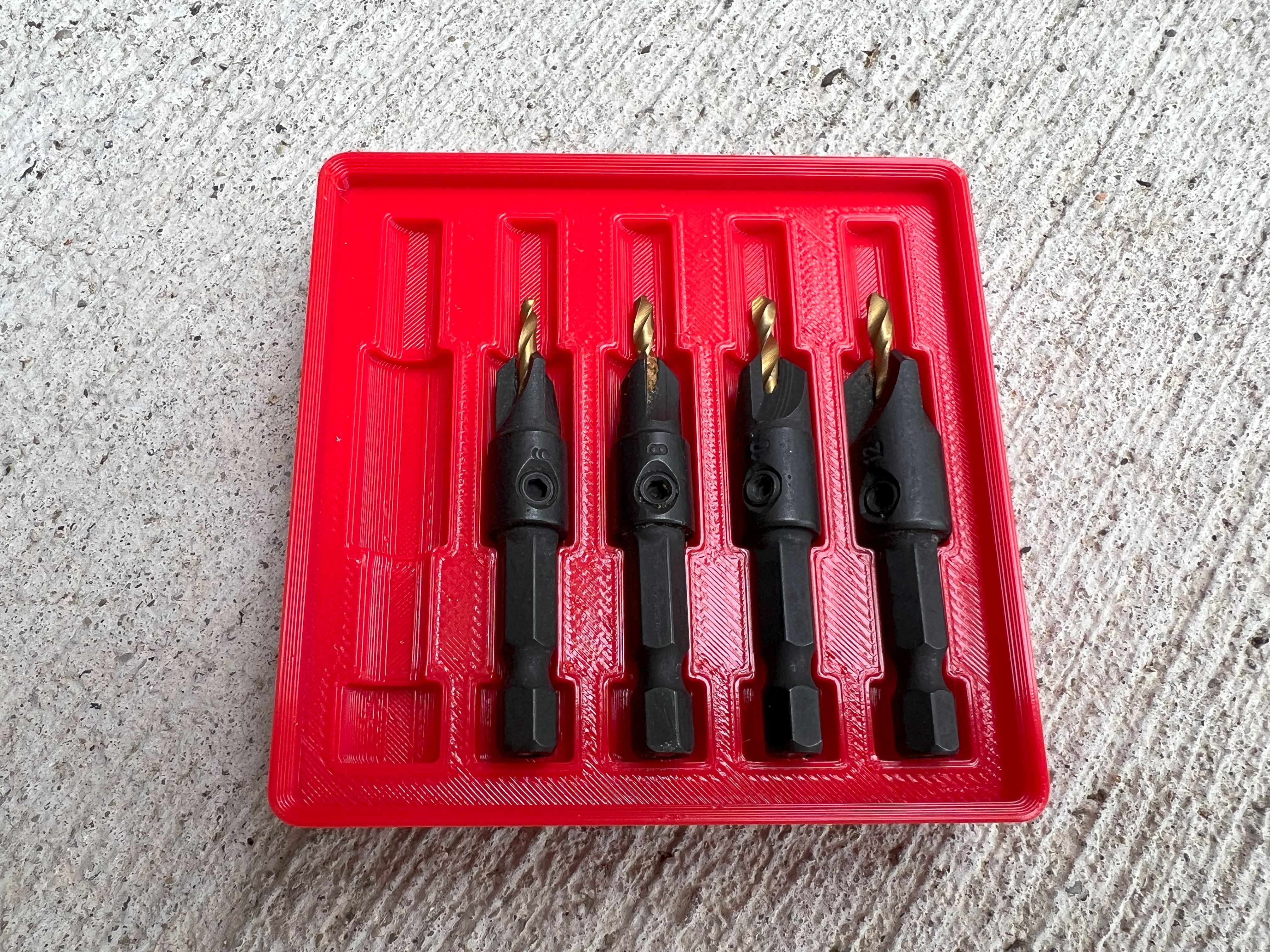 Gridfinity Countersink Bit Holder