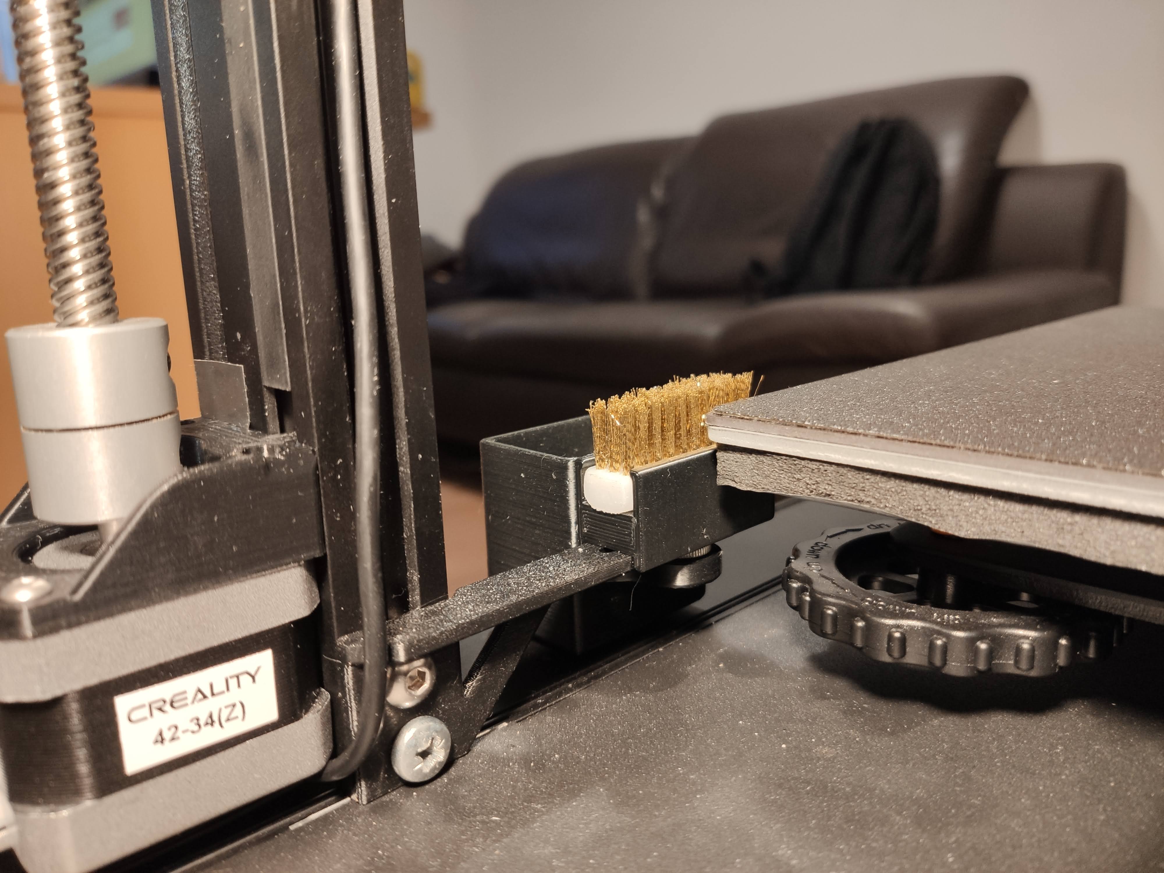 Ender 3 S1 Nozzle Brush & Purge Bucket w/ macro by Franz Download