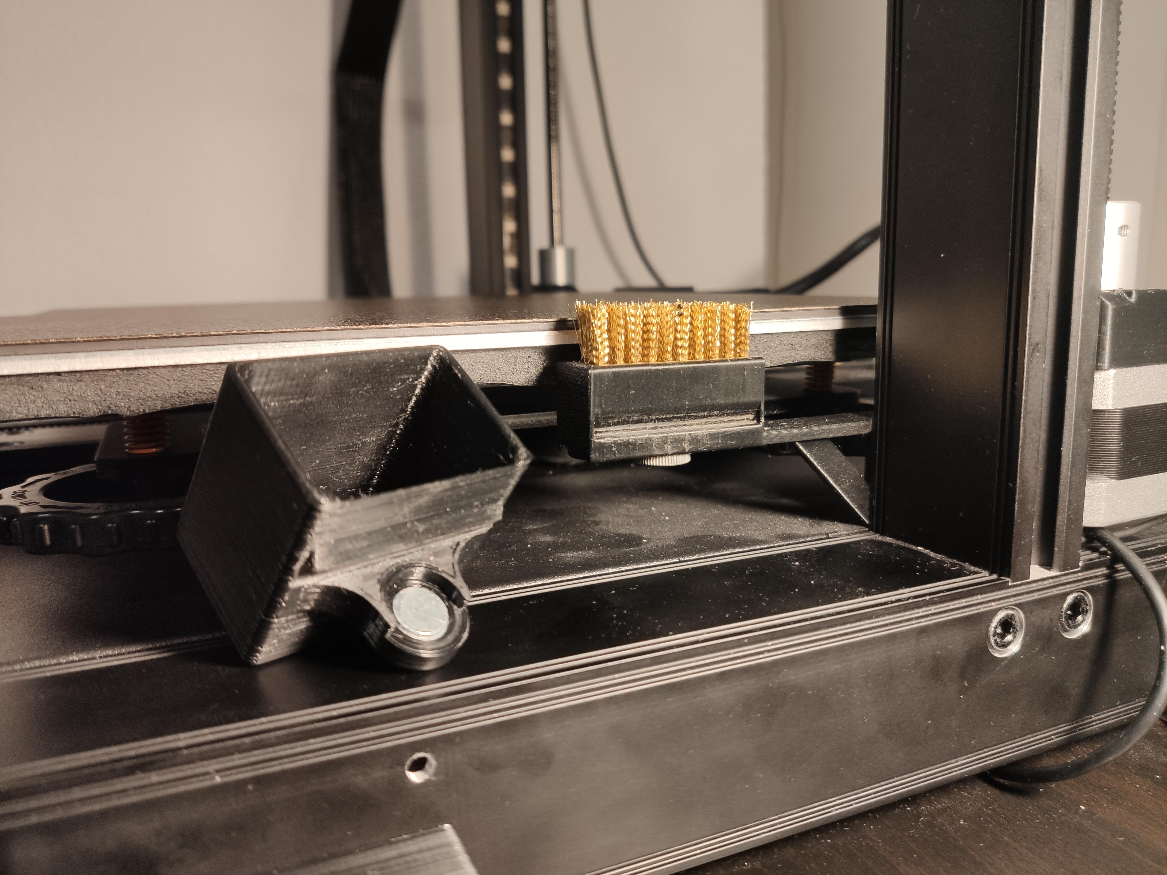 Ender 3 S1 Nozzle Brush & Purge Bucket w/ macro by Franz Download