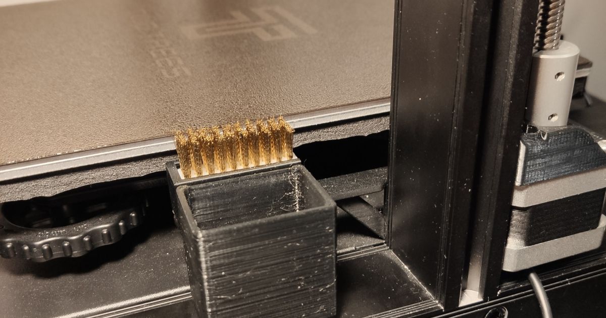 Ender 3 S1 Nozzle Brush & Purge Bucket w/ macro by Franz Download