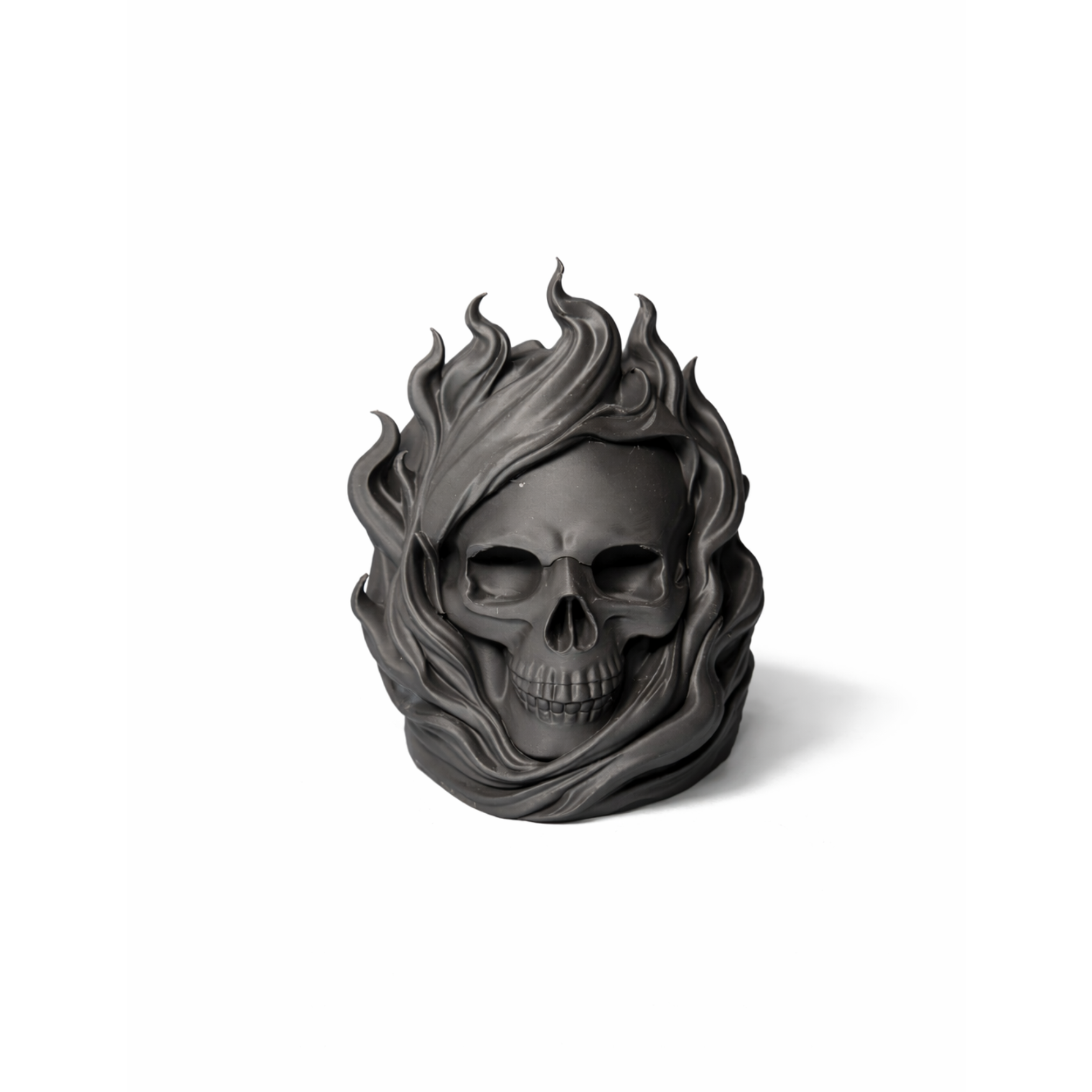 THE BURNING SKELETON HEAD / GOTHIC DECOR / HOMEDECOR / DECOR / SCULPTURE / ABSTRACT — miniatura 3
