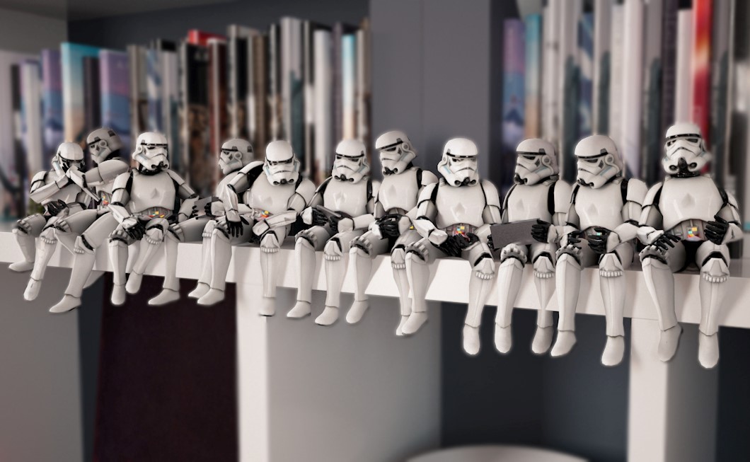 Lunch atop a shelf (StarWars Troopers) by FunkyArt, Download free STL model