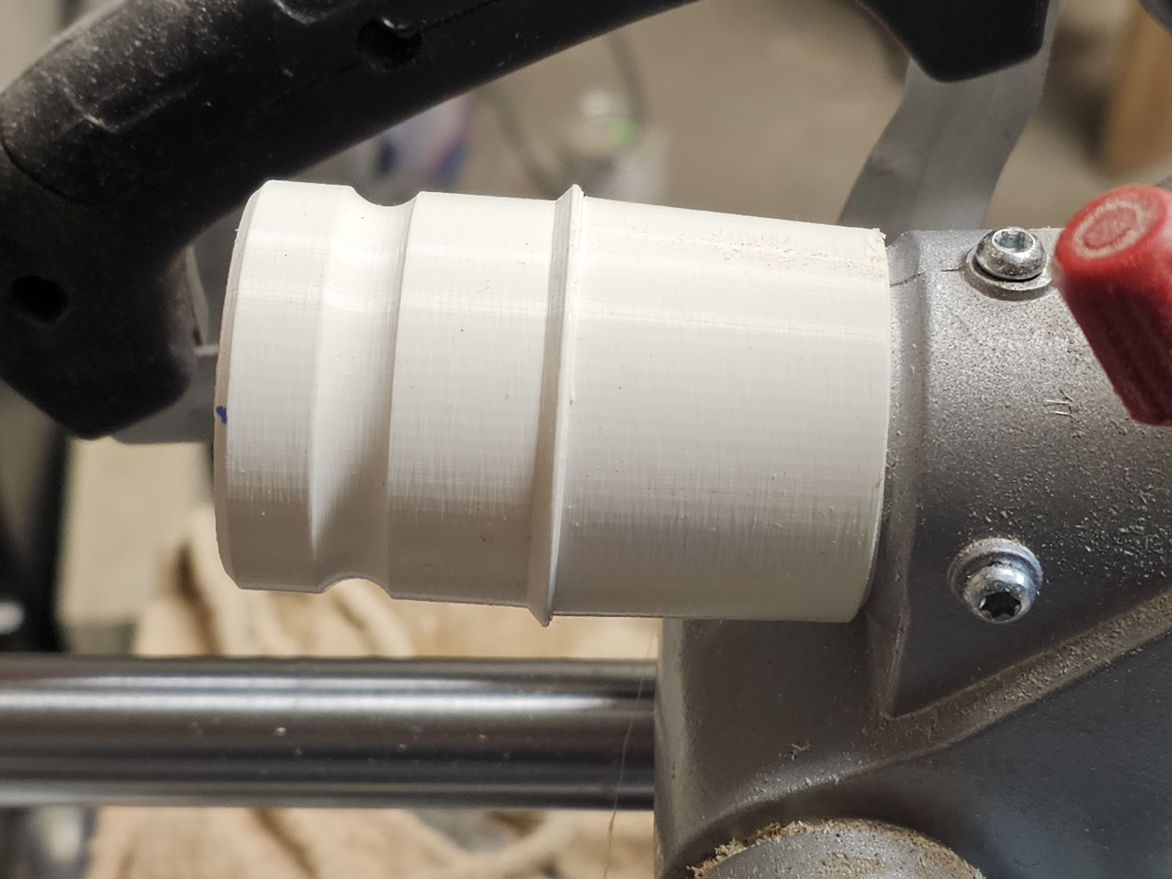 Camlock vacuum adapter for Metabo KGS254M Miter Saw 3D model thumbnail