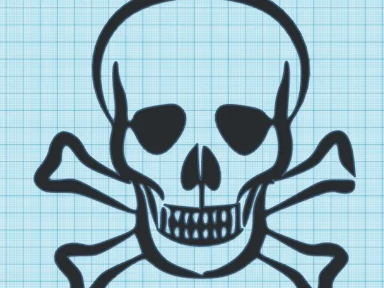 SKULL CROSS BONES - WALL ART
