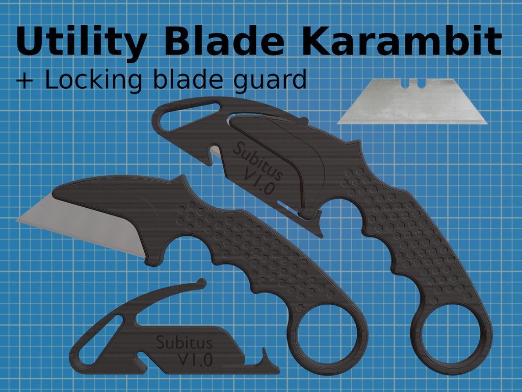 Subitus - Utility Knife Karambit 3D model thumbnail