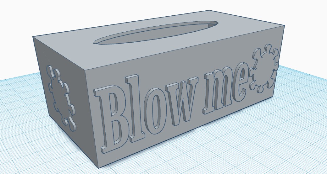 Blow Me Tissue Box Cover. by L4chy20 | Download free STL model