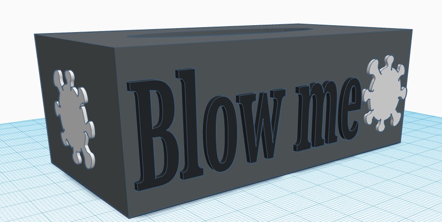 Blow Me Tissue Box Cover. by L4chy20 | Download free STL model