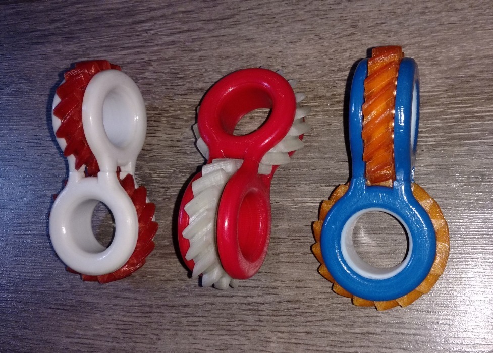 Helical Gear Fidget Toy by spingoogL Download free STL model