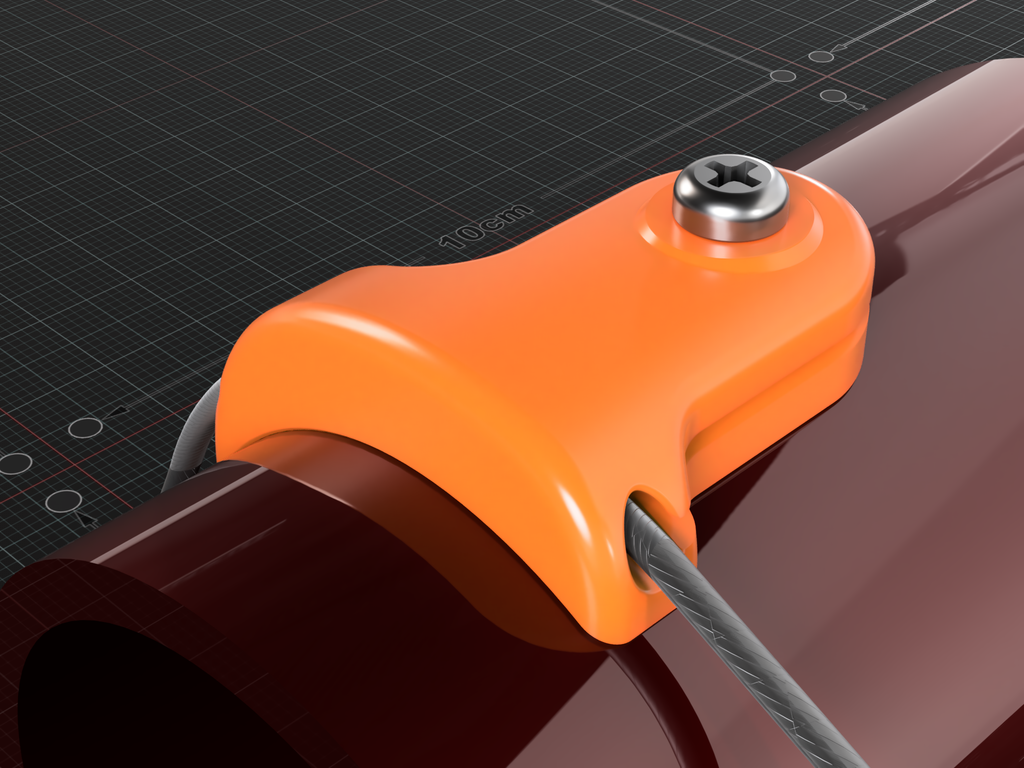 Bike bottom bracket shift cable guide v2 by dantech Download free STL