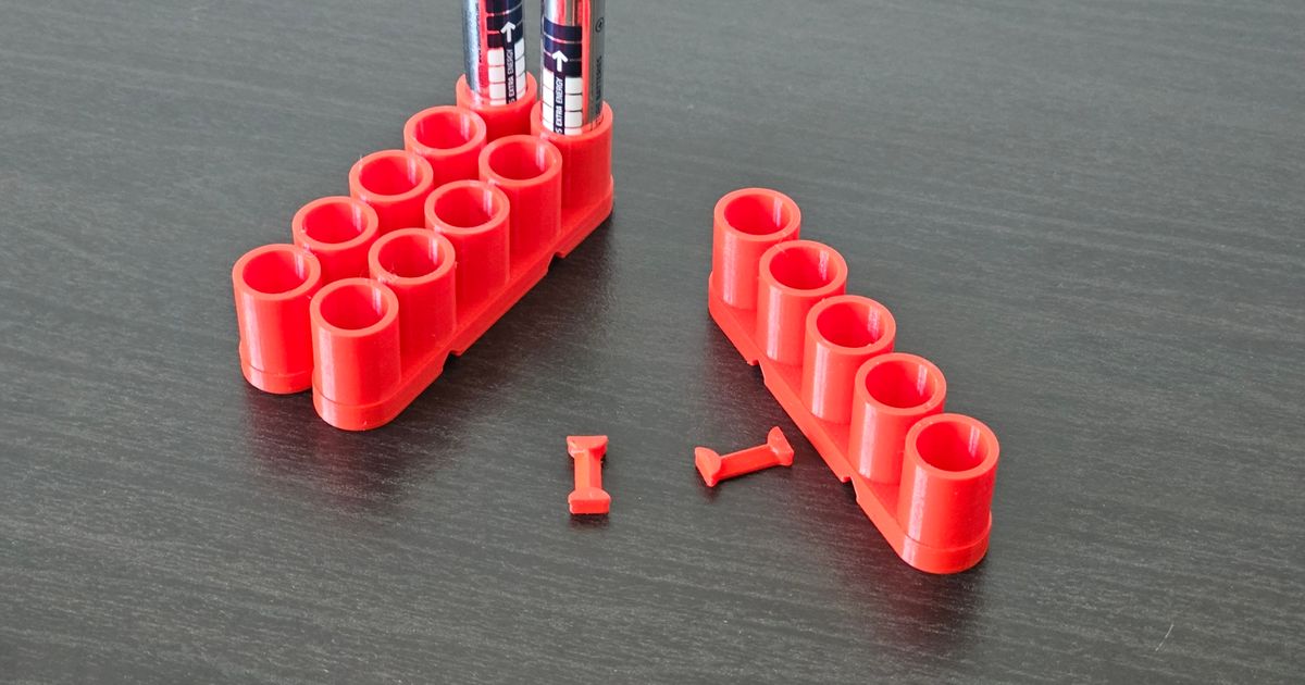 AAA Battery stand (modular) by Nornee Download free STL model