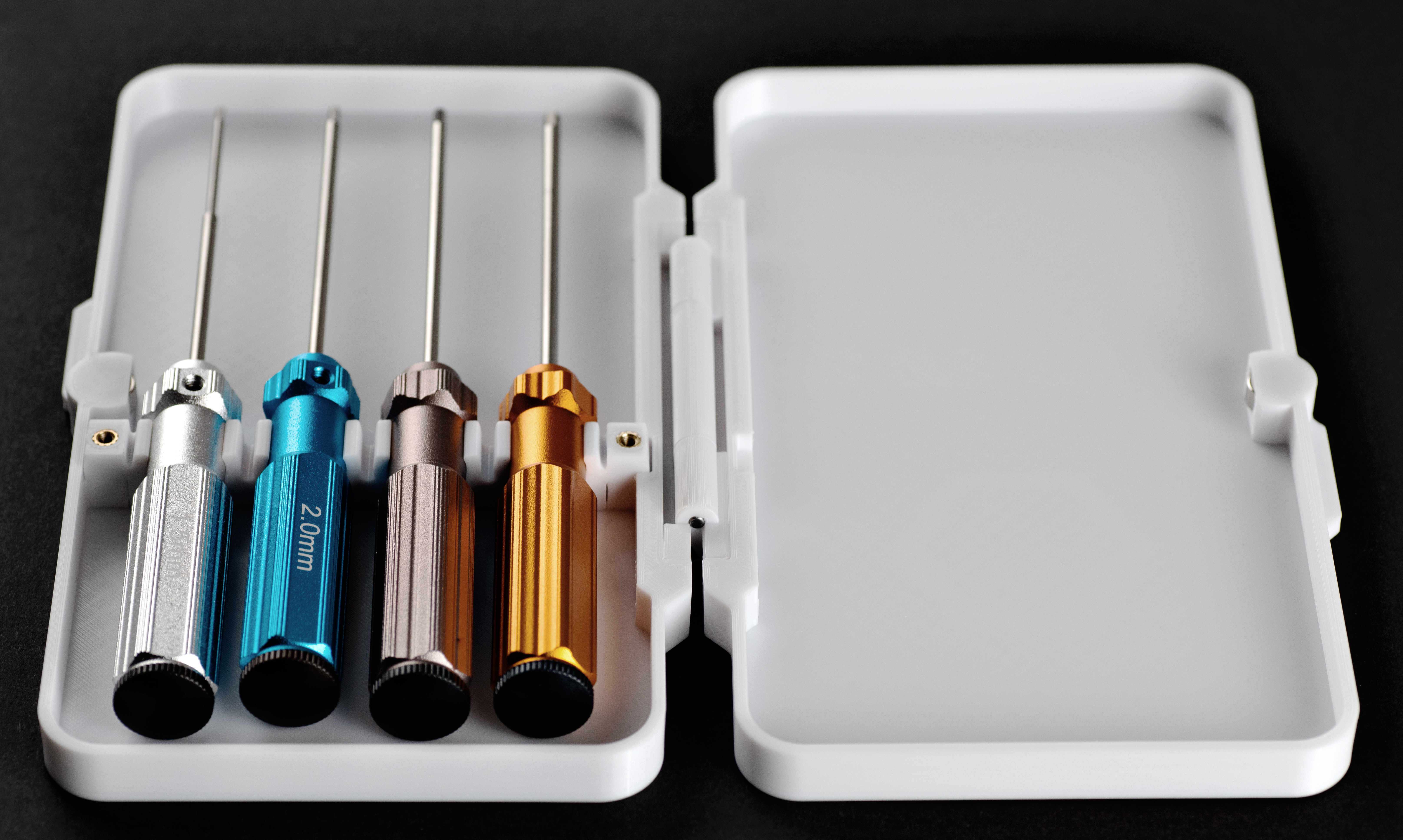 Box for hex screwdrivers