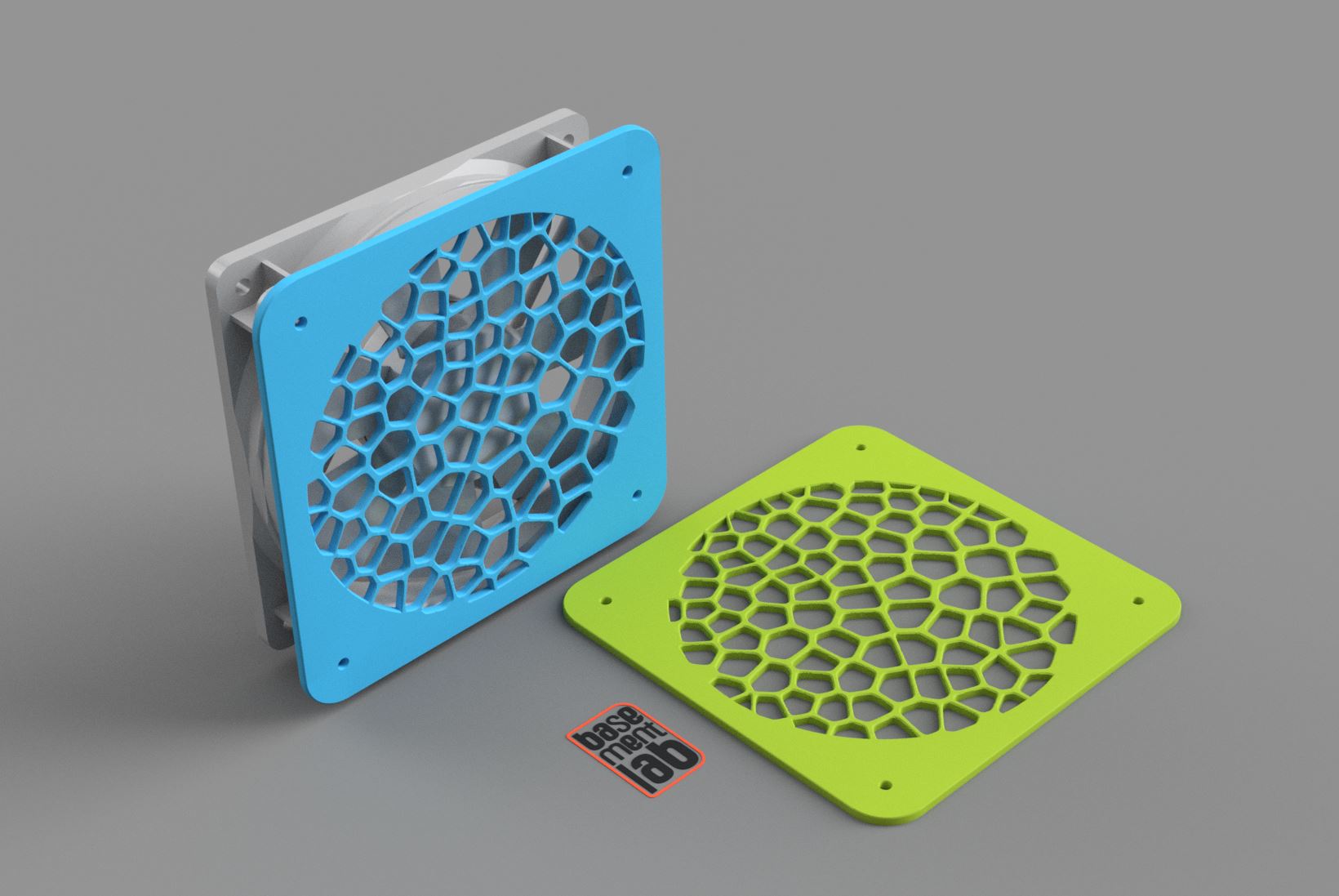 Cooling  Fan Cover - Voronoi Design - Pc-Server-WS-3d Printer Ø140mm