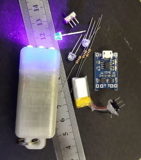 LED flashlight keychain