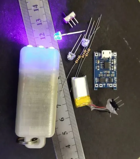 LED flashlight keychain by G4ZO | Download free STL model | Printables.com