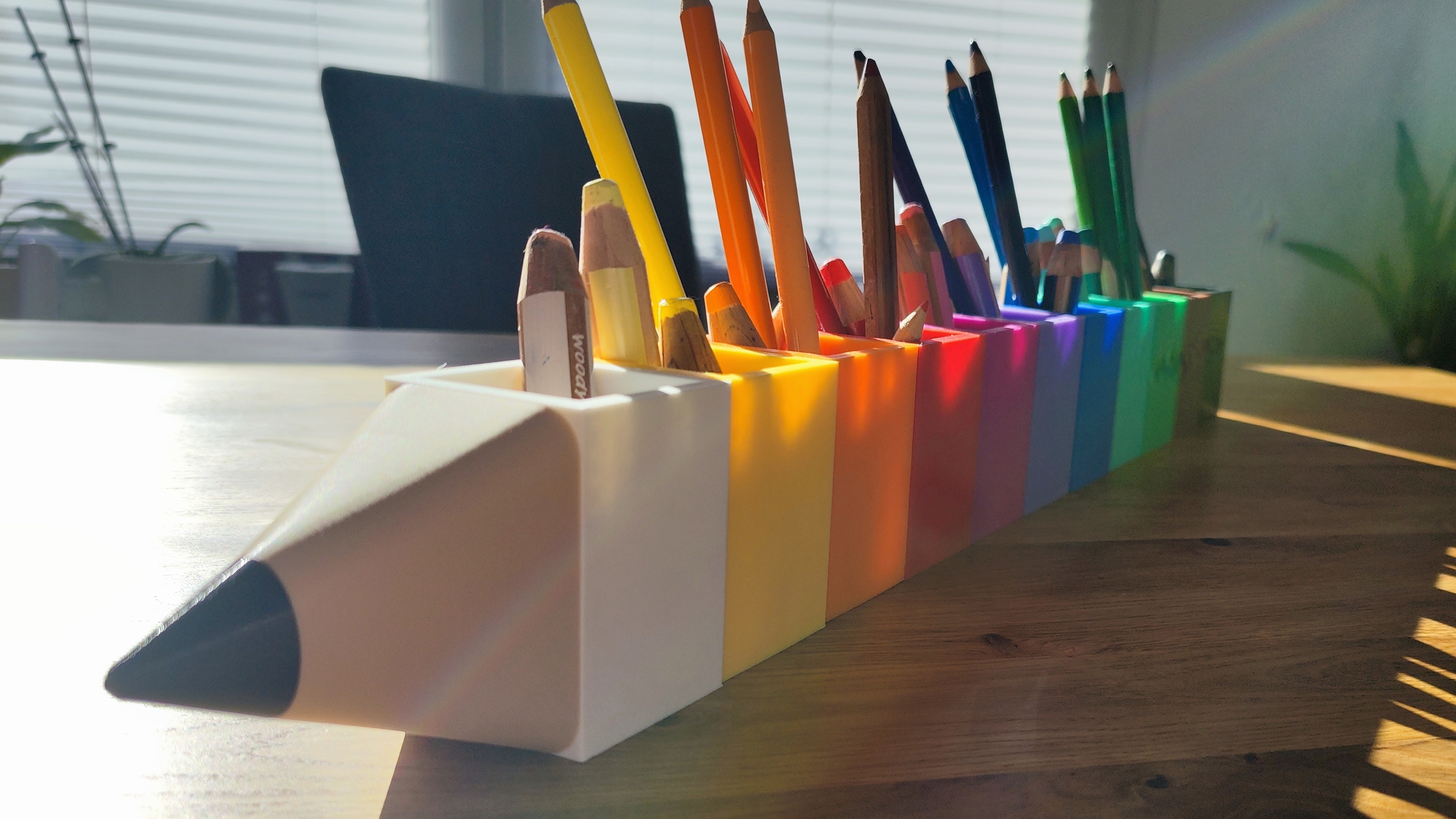 Colorful pencil organizer