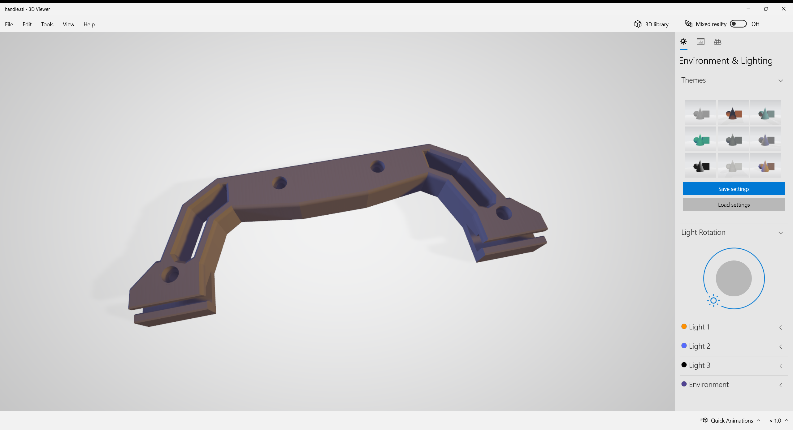 Voron V0.2 handles (modified for M3 screw + captive nuts)