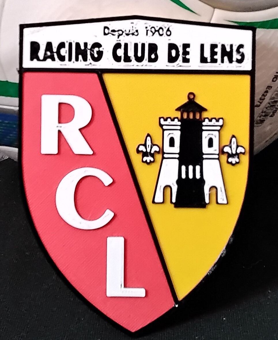 Racing Club de Lens (RC Lens) coaster or plaque by DaddyWazzy_TheCreator, Download free STL model