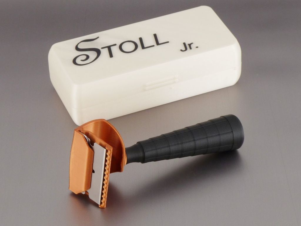 GEM Single Edge Safety Razor "Stoll Jr. SE" Lather Catcher with Case