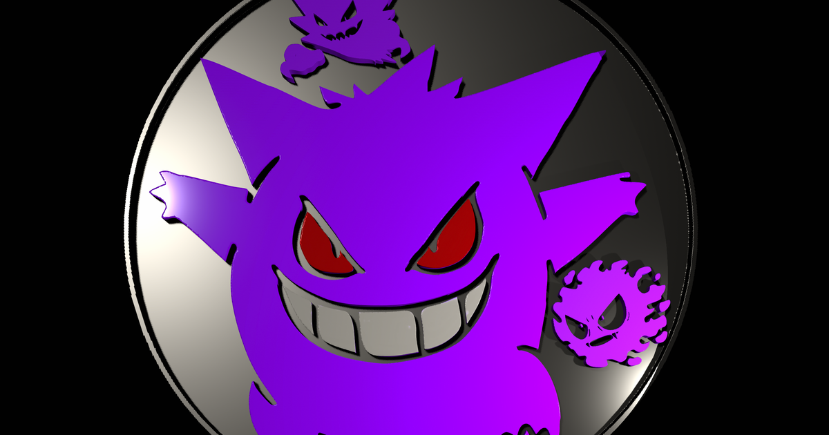 Gengar pokemon coaster by Urieru3D | Download free STL model ...