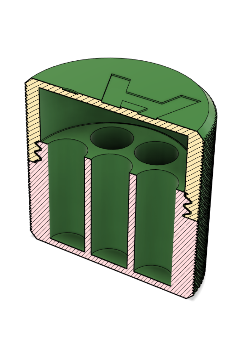 Miniatura 5 do modelo 3D AAA Battery Container