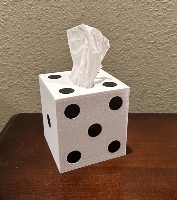 FULLSIDED Dice tissue box cover by Patternfall220 Download free STL