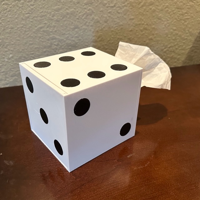 FULLSIDED Dice tissue box cover by Patternfall220 Download free STL