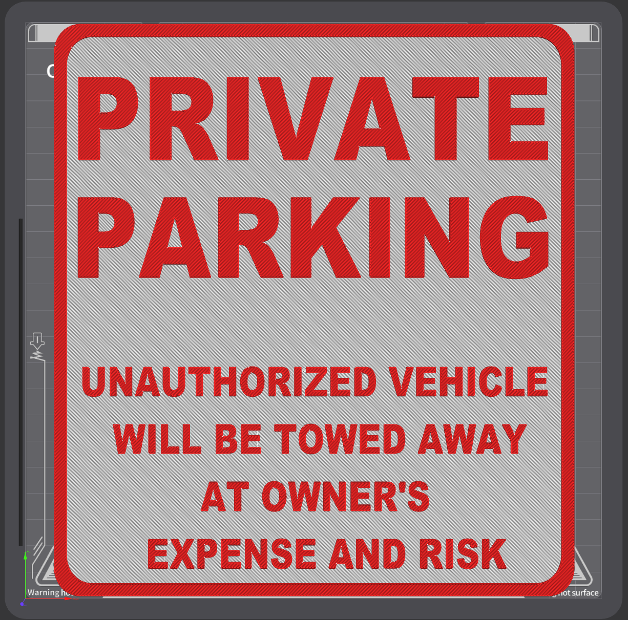 Private Parking Sign