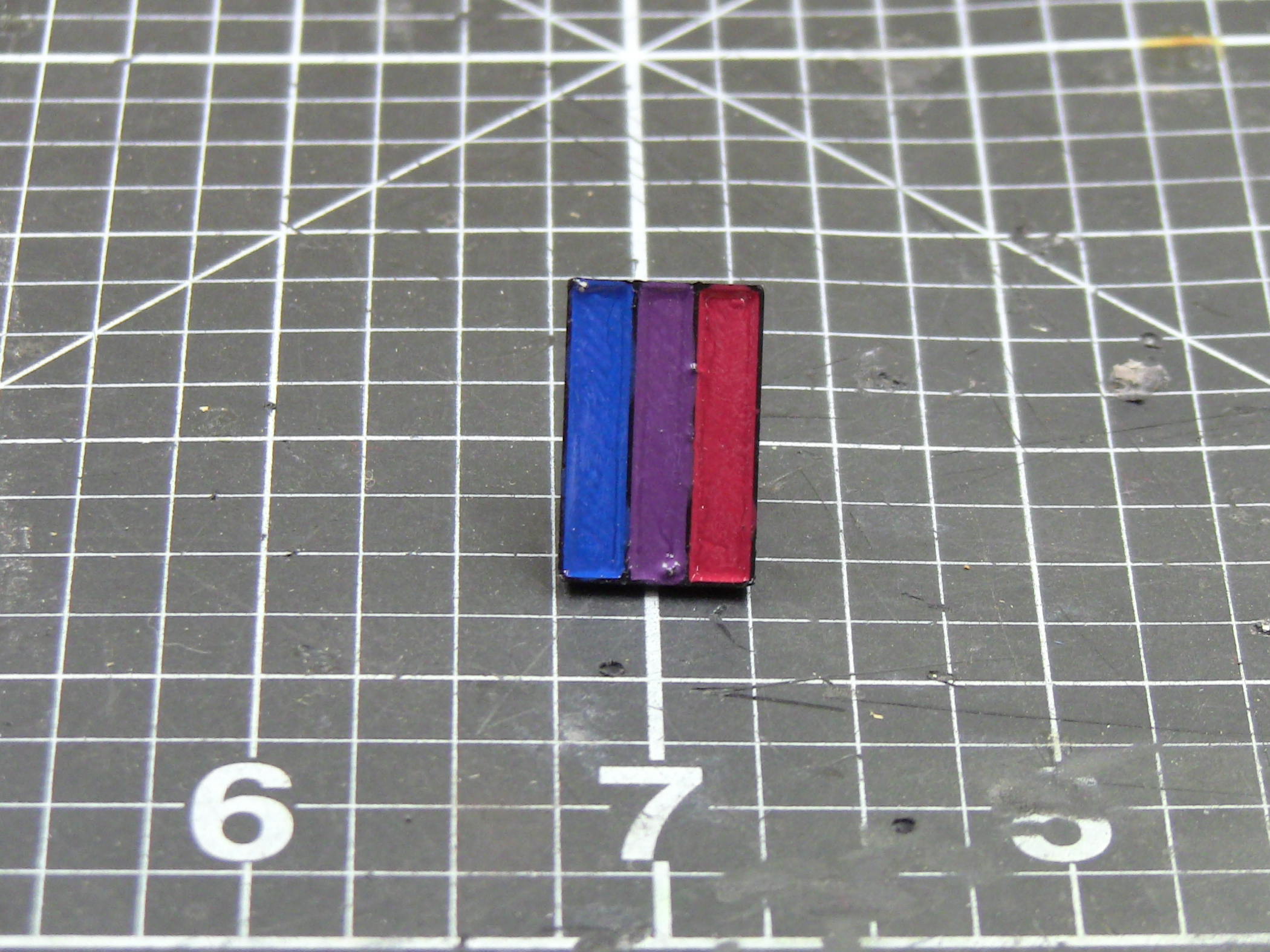 3 bar pride enamel pin
