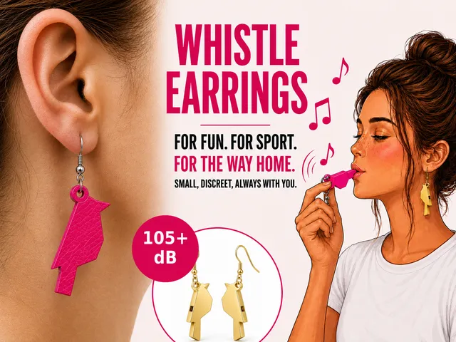 105+ dB Bird Whistle Earrings – Functional 3D Printed Jewelry - Only 2g