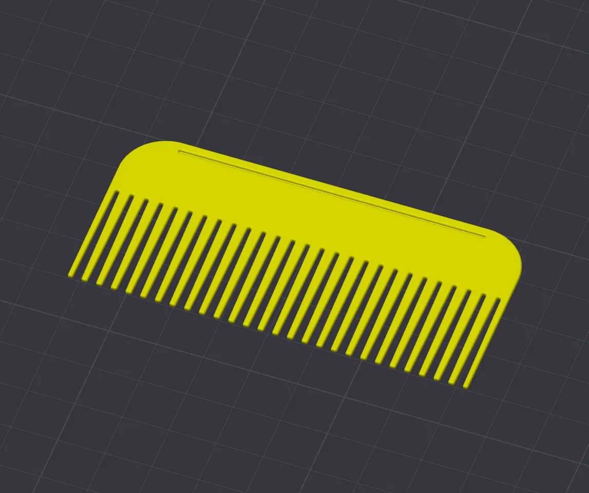 Credit card sized comb by dromanol | Download free STL model ...