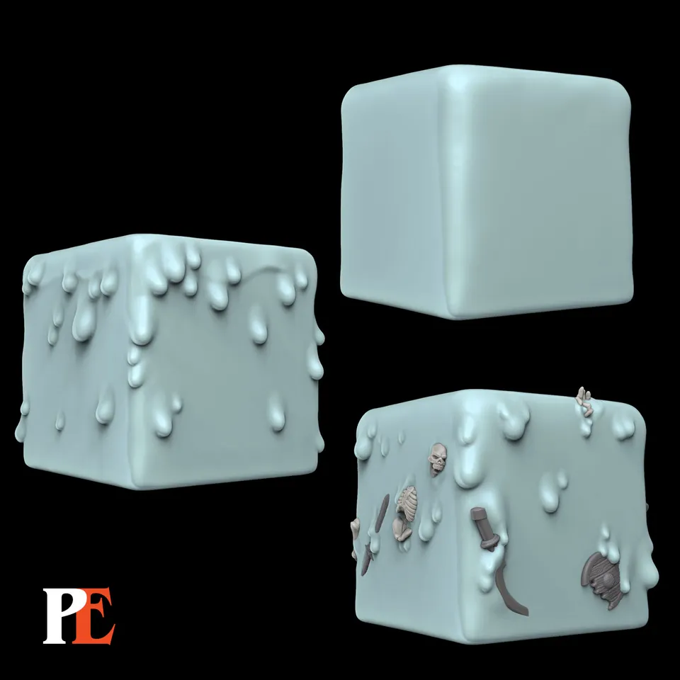 Gelatinous Cube by Printed Encounter | Download free STL model |  Printables.com