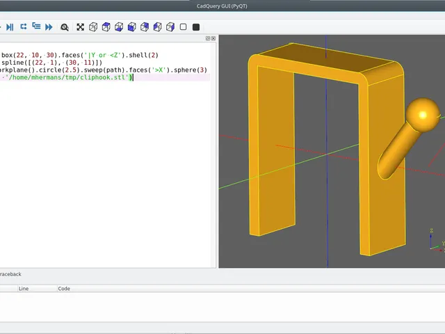 Clotheshook design in CadQuery (Python)