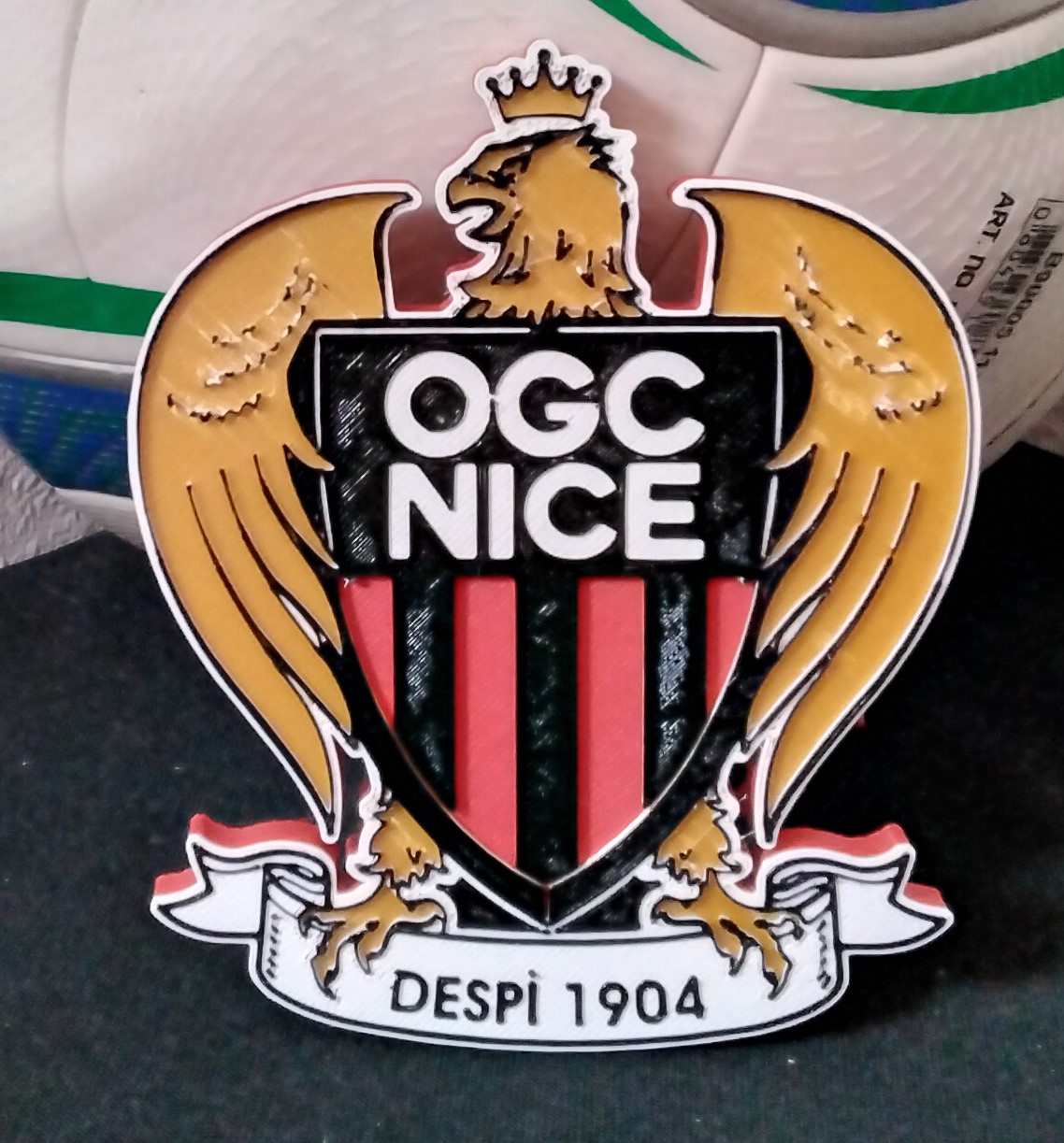 Olympique Gymnaste Club de Nice Côte d'Azur (OGC Nice) coaster or