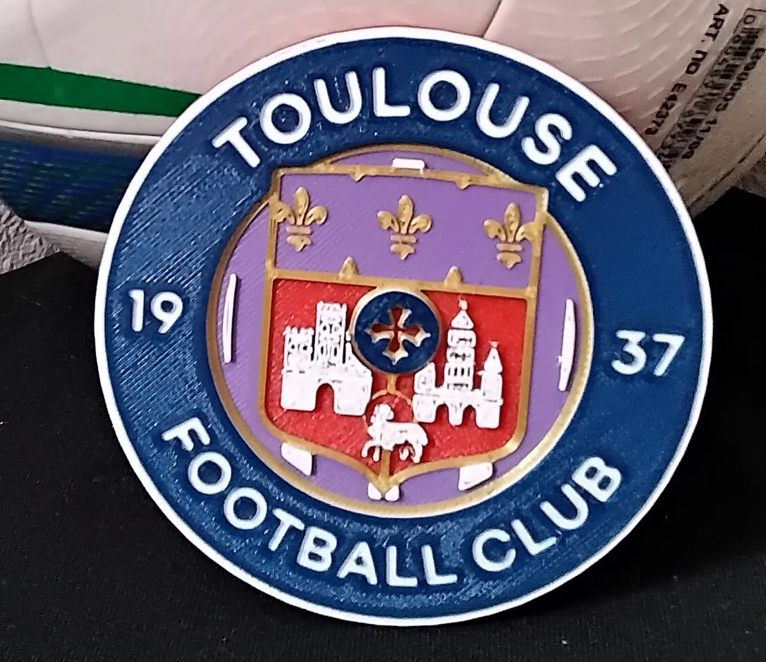 Toulouse Football Club (TFC) coaster or plaque by DaddyWazzy_TheCreator, Download free STL model