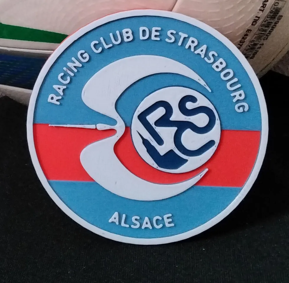 Racing Club de Strasbourg Alsace coaster or plaque by DaddyWazzy_TheCreator, Download free STL model