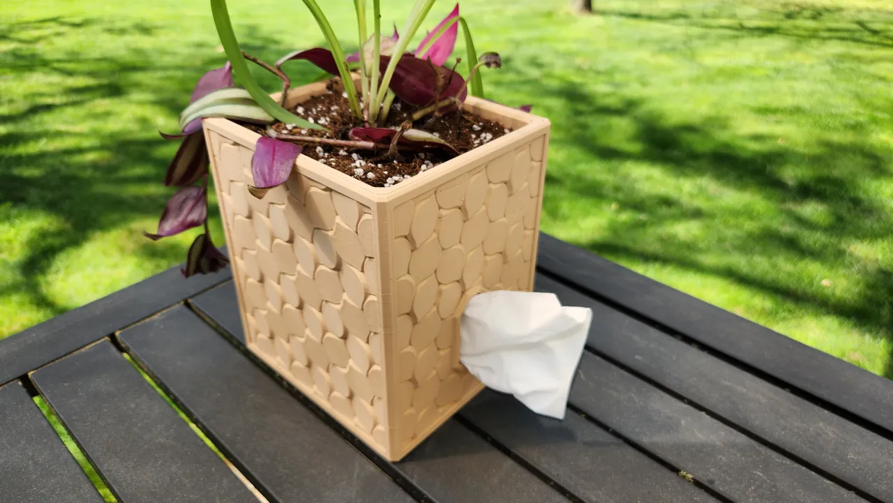 Green Paper Pot for Tissues or Toilet Paper