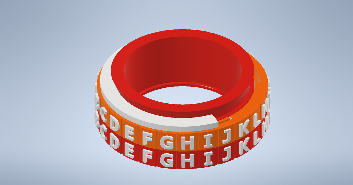 Caesar Cipher Decoder Ring - English Alphabet letters od autora SF2019 ...