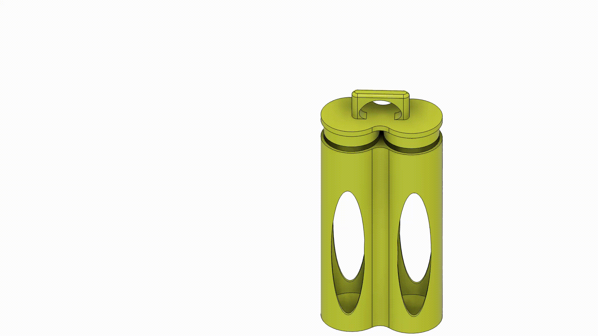 Miniatura 2 do modelo 3D 18650 Battery Case