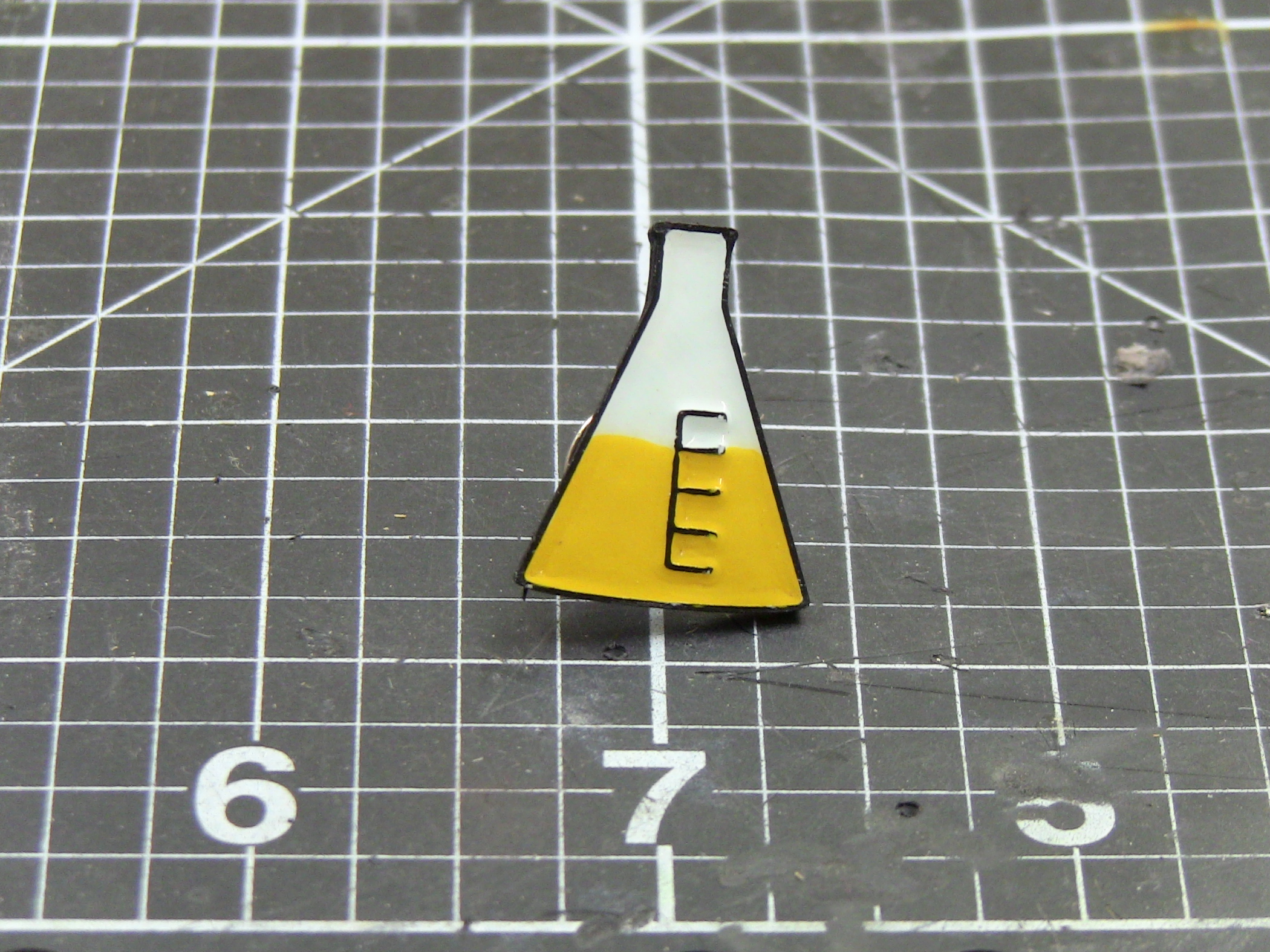 Erlenmeyer flask enamel pin by Nick Tailor | Download free STL model ...