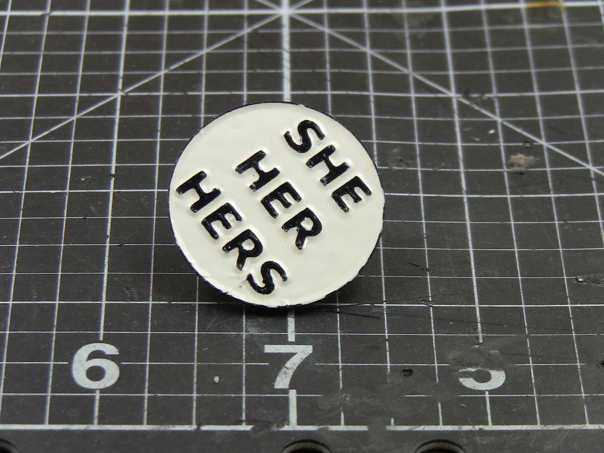 Female pronouns enamel pins by Nick Tailor | Download free STL model ...