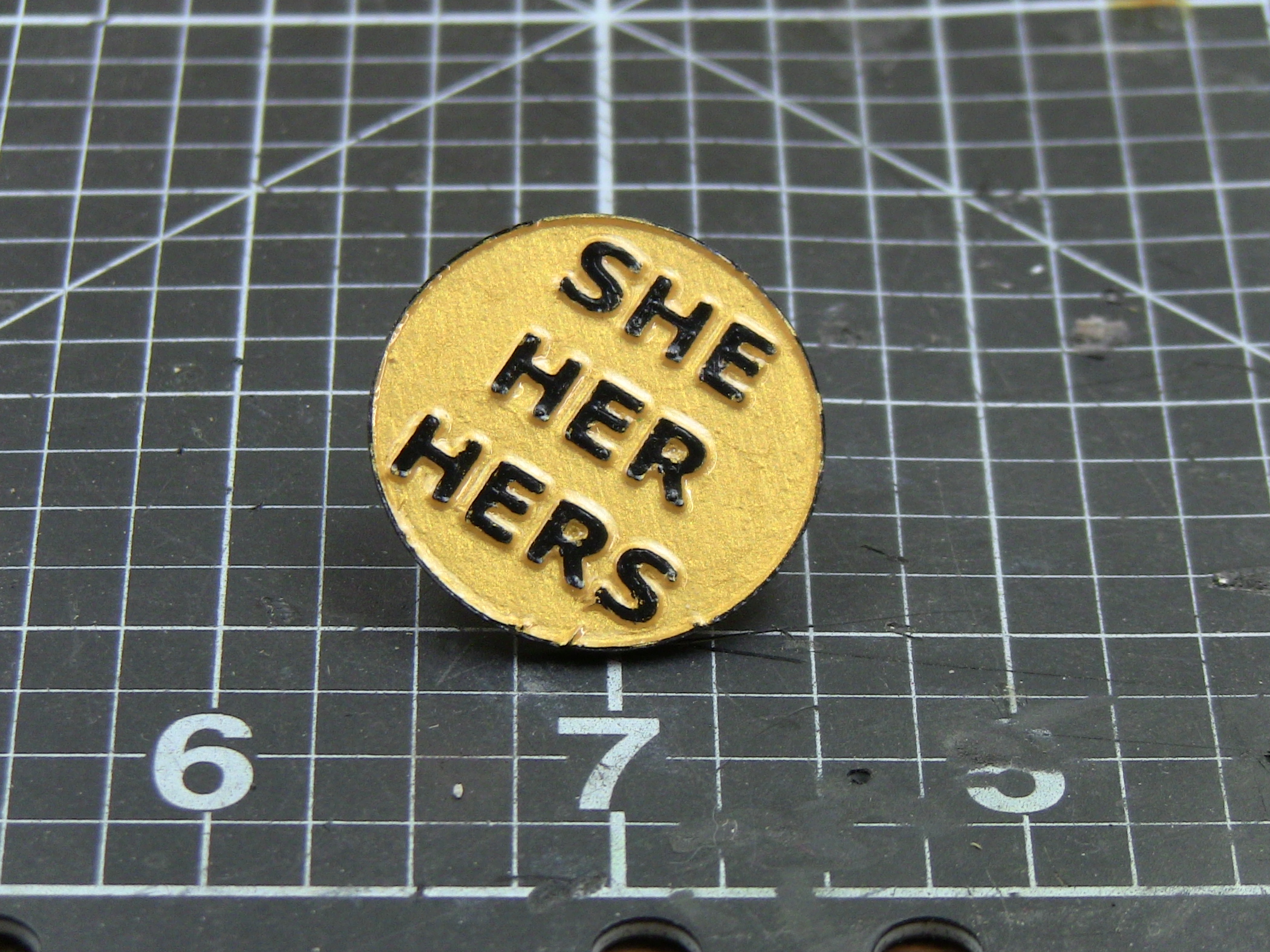 Female pronouns enamel pins by Nick Tailor | Download free STL model ...