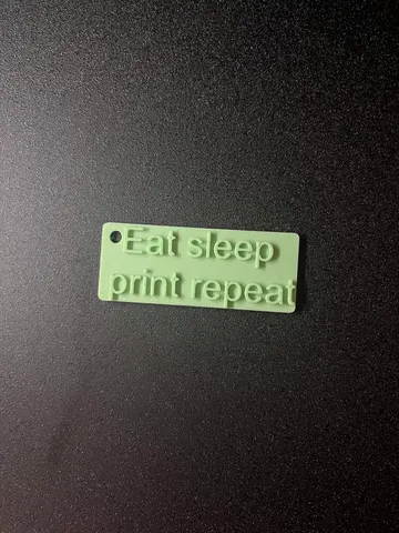 Eat sleep print repeat keychain