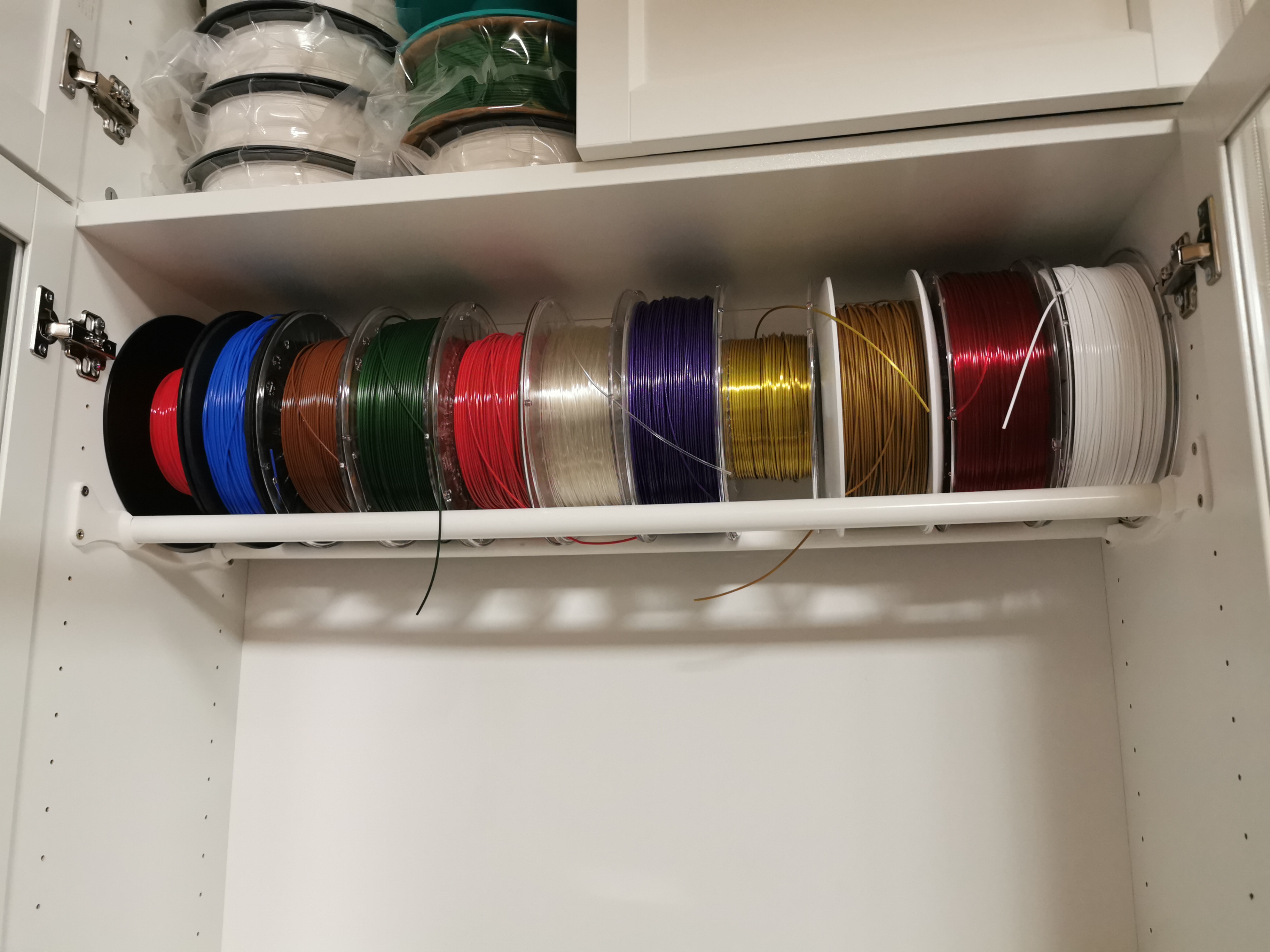 Ikea Billy spool holder